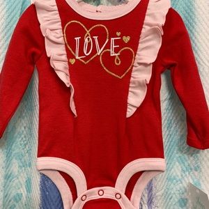 Valentines girl onesie